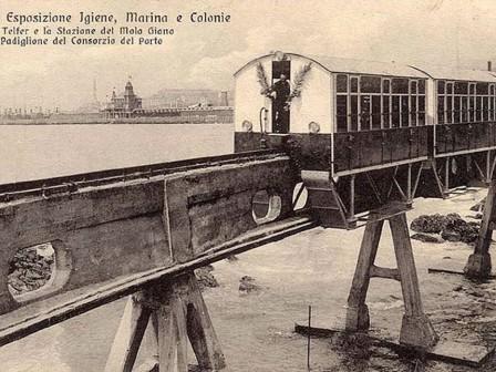 Genova 18 giugno 1914, in occasione dell' Esposizione Internazionale di Marina, fu inaugurata la “Monorotaia”, prima di questo genere realizzata in Italia.